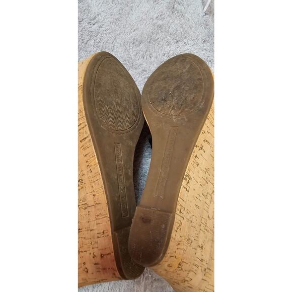 Tommy Hilfiger Sandals Womens 7.5M Keiko Black Subtle Logo‎ Strappy Woven Wedges - Picture 5 of 7